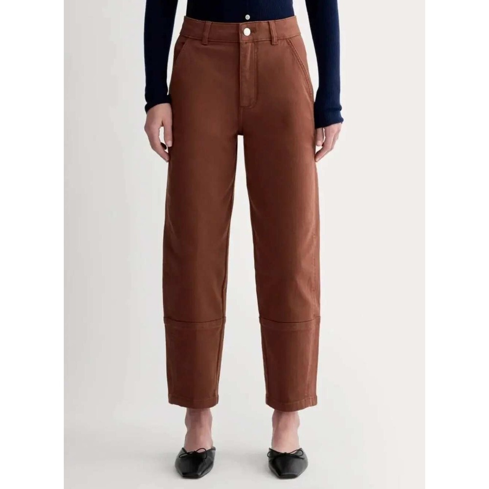 Everlane Women's Barrel Utility Pant Brown Reddish Clay High Rise Size 4